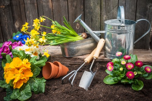 Sustainable garden practices implemented by the team